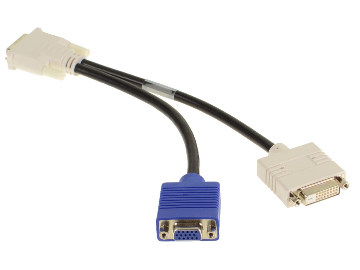 Buy Dell Splitter Monitor Cable DVI-I Dual Link Male VGA WU329