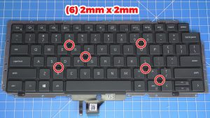 Unscrew and remove the Keyboard (6 x M2 x 2mm).