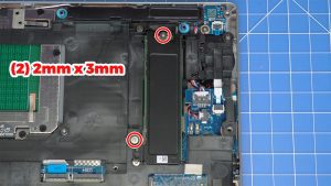 To remove the 2280 SSD: Unscrew and remove the thermal plate and 2280 SSD (2 x M2 x 3mm).