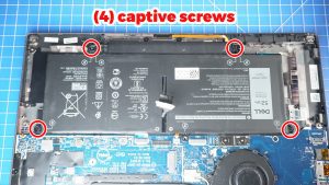 Unscrew and remove the Battery (4 x captive screws).