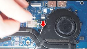 Disconnect the cooling fan cable.