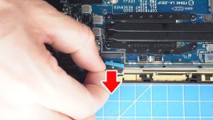 Unscrew and remove the LCD bracket (2 x M2 x 2mm).