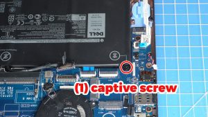 Unscrew and remove the Battery (1 x captive screw).