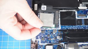 Unscrew and slide out the M.2 NVMe SSD (1 x 