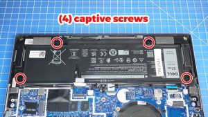 Unscrew and remove the Battery (4 x captive screws).