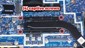 Unscrew and remove the heatsink (4 x captive screws).