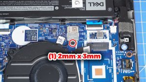 Unscrew and remove the WiFi bracket (1 x M2 x 3mm).