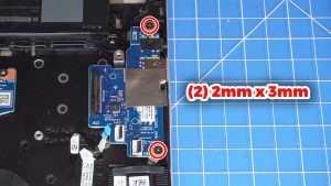 Unscrew and remove the I/O Circuit Board (2 x 