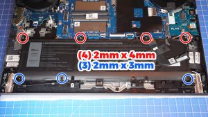 Unscrew and remove the Battery (4 x 