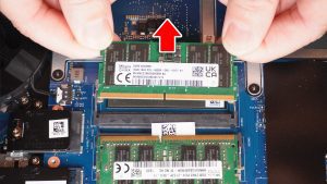 Slide out the DIMM A DDR5 RAM/Memory.