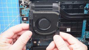 Unscrew and remove the left and right Cooling Fans (4 x 