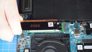 Unscrew and remove the M.2 NVMe 2280 SSD (2 x 