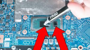 Apply a small amount of new thermal paste to the processors.