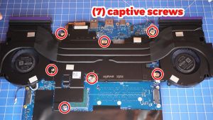 Unscrew and remove the Heatsink (7 x captive screws).