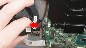 Disconnect and remove the Left Cooling Fan.