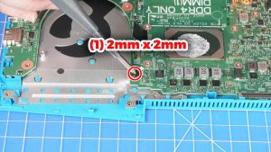 Unscrew and remove the Motherboard (1 x 