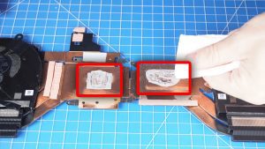 BEFORE REPLACING HEATSINK: Wipe away any old thermal paste from the CPU and heatsink.