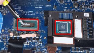 Apply a small amount of new thermal paste to the processors.