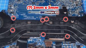 Disconnect the left and right cooling fan cables from the heatsink.