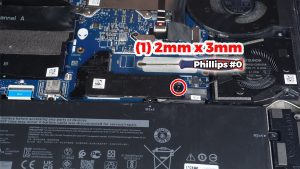 Unscrew and remove the SSD thermal bracket (1 x M2 x 3mm).