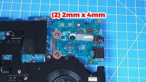 Unscrew and remove Ethernet/Audio Circuit Board (2 x 