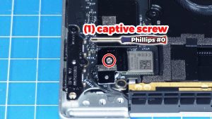 Unscrew and remove the WiFi bracket (1 X captive screws).