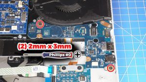 Unscrew and remove the Right I/O Board (2 x 