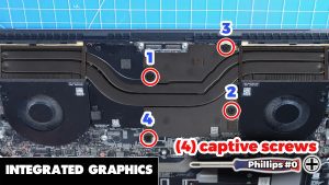 Unscrew and remove the Heatsink. Follow the numbered sequence as shown.