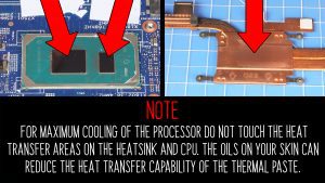 BEFORE REPLACING HEATSINK: Wipe away any old thermal paste from the processors and heatsink.