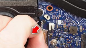 Disconnect the Left Cooling Fan Cable.